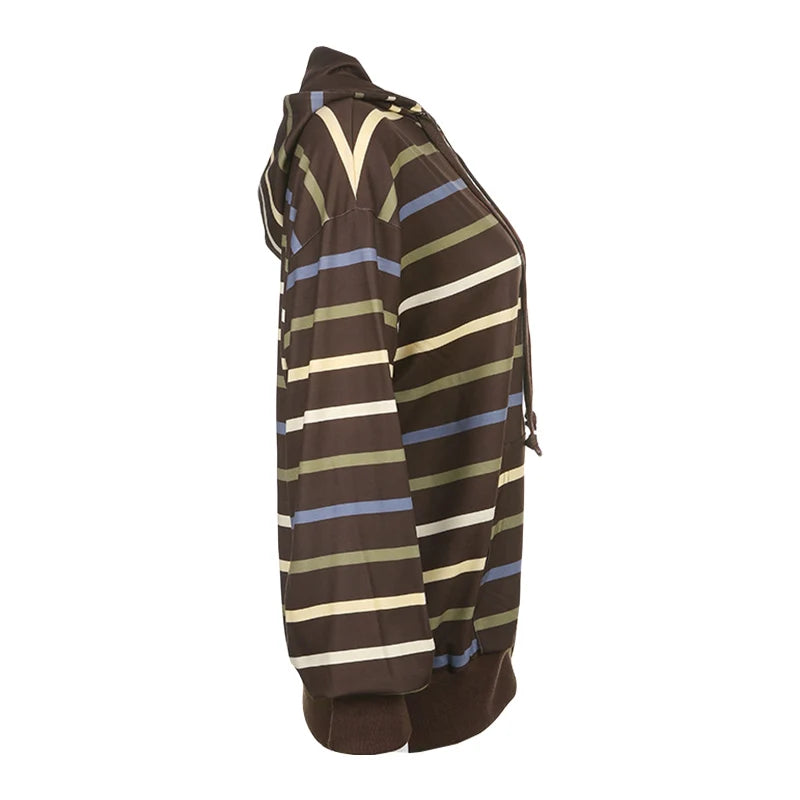 Striped Hoodie Sweatshirt